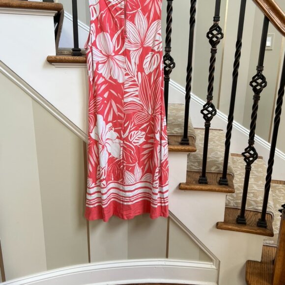 Tommy Bahama Women’s Mahana Beach Sheath Dress – Coral & White Floral – Size L - Picture 6 of 9
